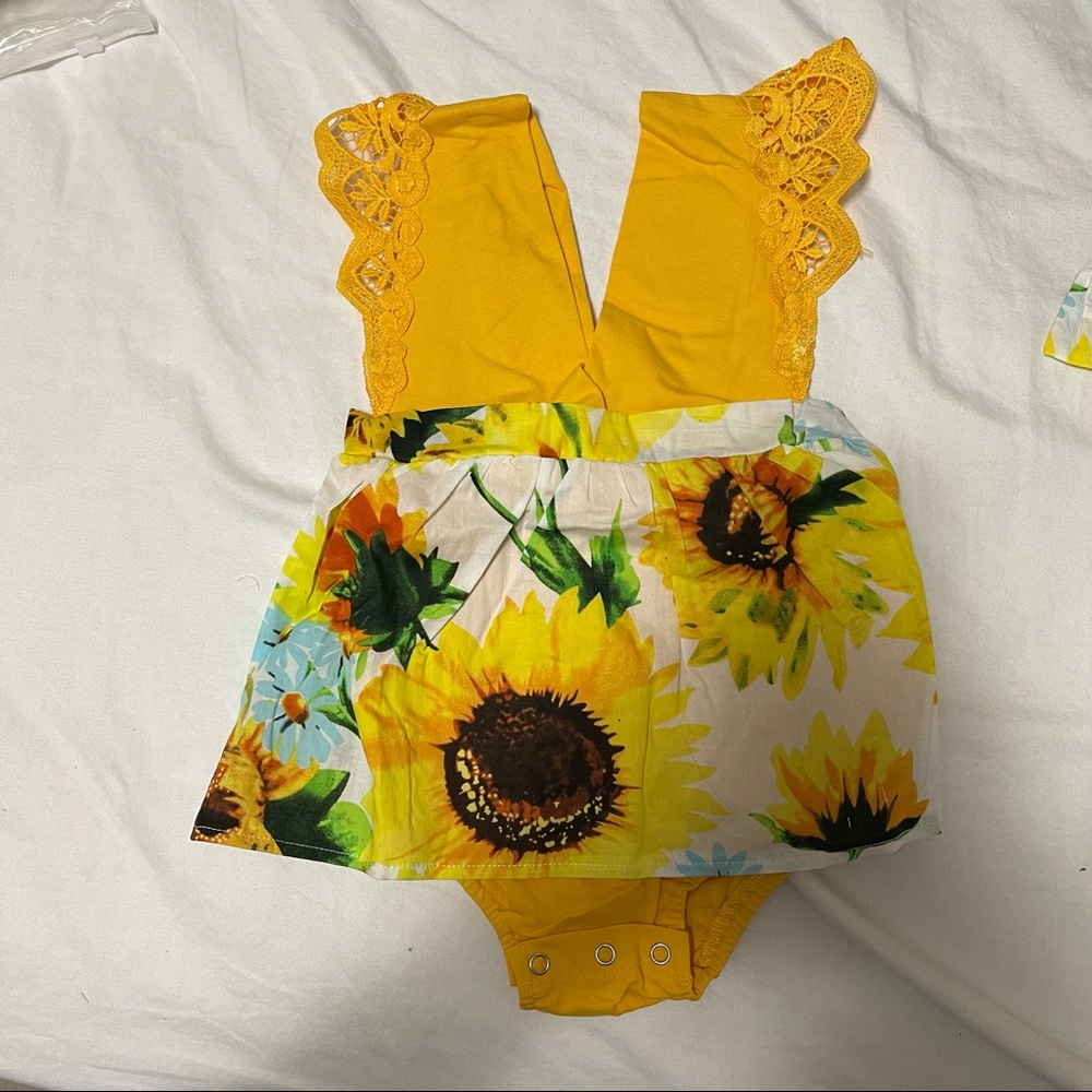 Kids sunflower dress